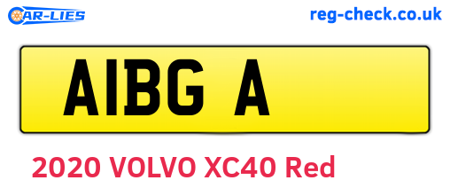 A1BGA are the vehicle registration plates.