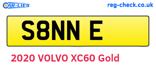 S8NNE are the vehicle registration plates.