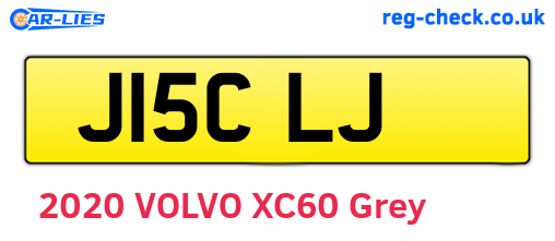 J15CLJ are the vehicle registration plates.