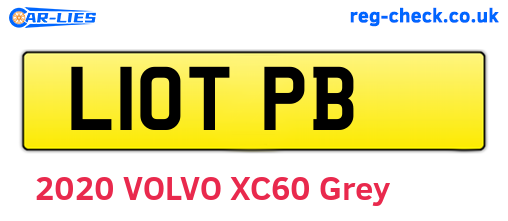 L10TPB are the vehicle registration plates.
