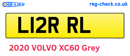 L12RRL are the vehicle registration plates.