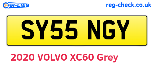 SY55NGY are the vehicle registration plates.