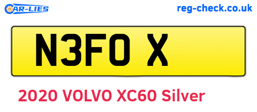 N3FOX are the vehicle registration plates.