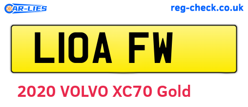 L10AFW are the vehicle registration plates.