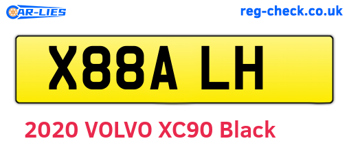X88ALH are the vehicle registration plates.
