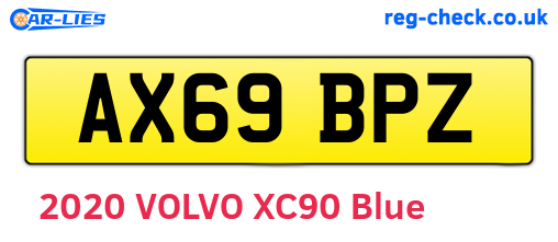AX69BPZ are the vehicle registration plates.