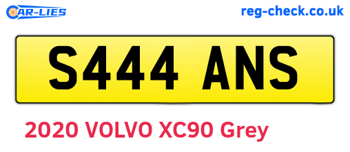 S444ANS are the vehicle registration plates.