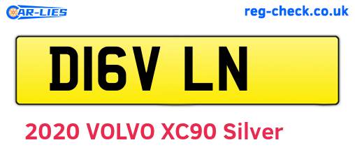D16VLN are the vehicle registration plates.