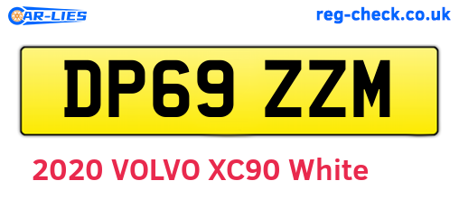 DP69ZZM are the vehicle registration plates.