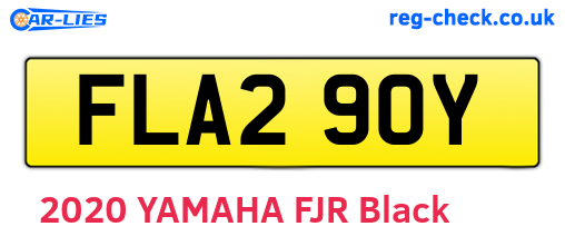 FLA290Y are the vehicle registration plates.