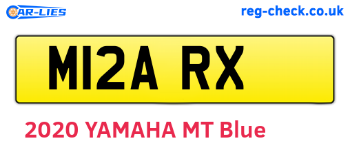 M12ARX are the vehicle registration plates.