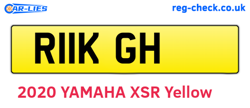 R11KGH are the vehicle registration plates.