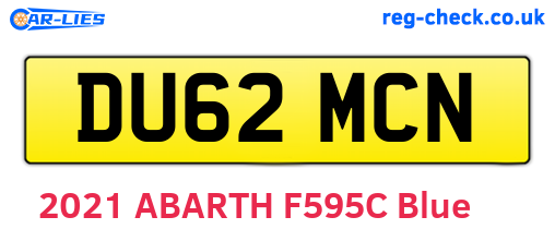 DU62MCN are the vehicle registration plates.