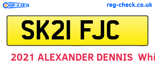 SK21FJC are the vehicle registration plates.