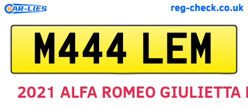 M444LEM are the vehicle registration plates.