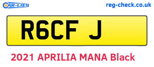 R6CFJ are the vehicle registration plates.