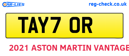 TAY70R are the vehicle registration plates.