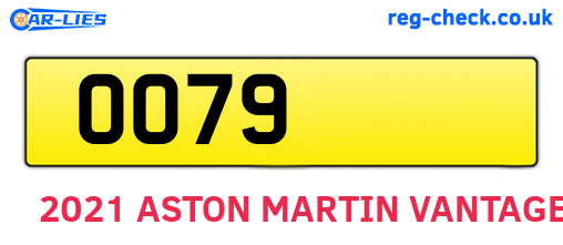 OO79 are the vehicle registration plates.