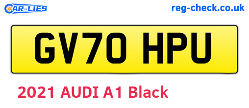 GV70HPU are the vehicle registration plates.