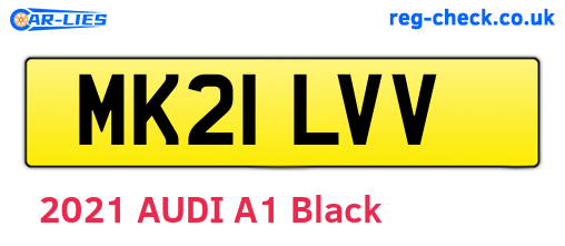 MK21LVV are the vehicle registration plates.