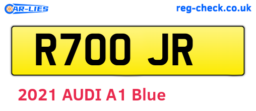 R70OJR are the vehicle registration plates.