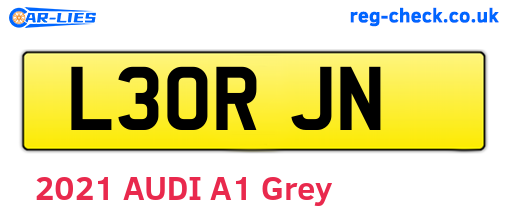 L30RJN are the vehicle registration plates.