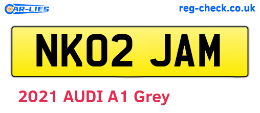 NK02JAM are the vehicle registration plates.