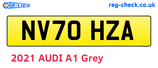 NV70HZA are the vehicle registration plates.