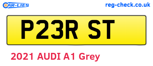 P23RST are the vehicle registration plates.
