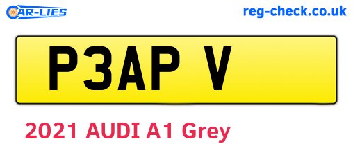 P3APV are the vehicle registration plates.