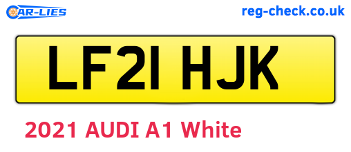 LF21HJK are the vehicle registration plates.