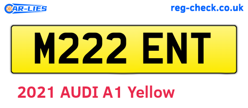 M222ENT are the vehicle registration plates.