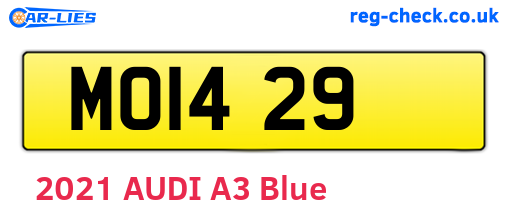 MOI429 are the vehicle registration plates.