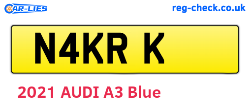 N4KRK are the vehicle registration plates.
