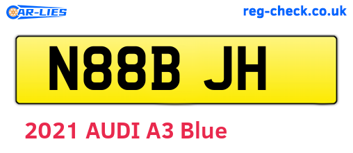 N88BJH are the vehicle registration plates.