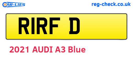 R1RFD are the vehicle registration plates.