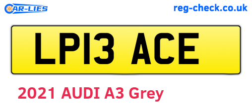 LP13ACE are the vehicle registration plates.
