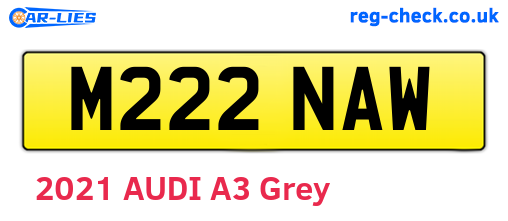 M222NAW are the vehicle registration plates.