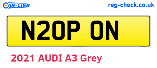 N20PON are the vehicle registration plates.