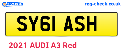 SY61ASH are the vehicle registration plates.