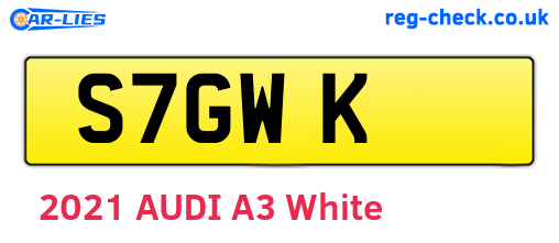 S7GWK are the vehicle registration plates.