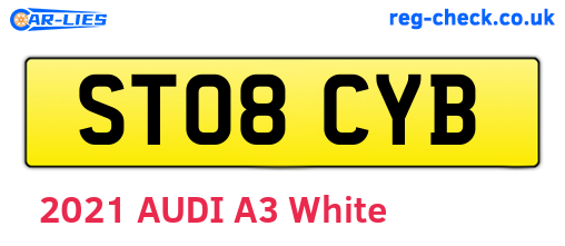 ST08CYB are the vehicle registration plates.