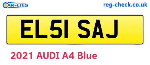 EL51SAJ are the vehicle registration plates.