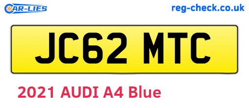JC62MTC are the vehicle registration plates.