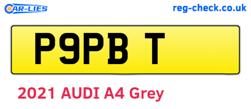 P9PBT are the vehicle registration plates.