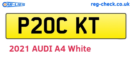 P20CKT are the vehicle registration plates.