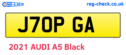 J70PGA are the vehicle registration plates.