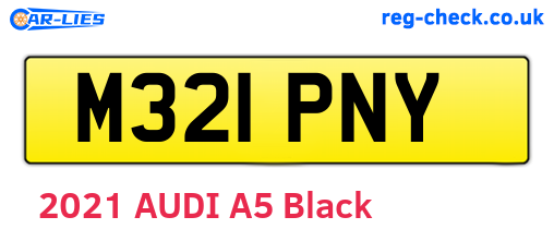 M321PNY are the vehicle registration plates.