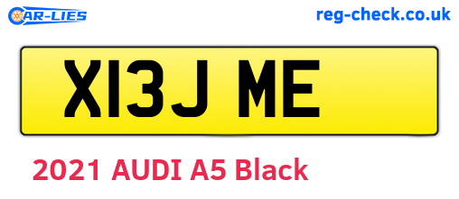 X13JME are the vehicle registration plates.