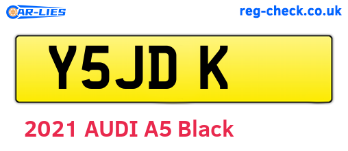 Y5JDK are the vehicle registration plates.